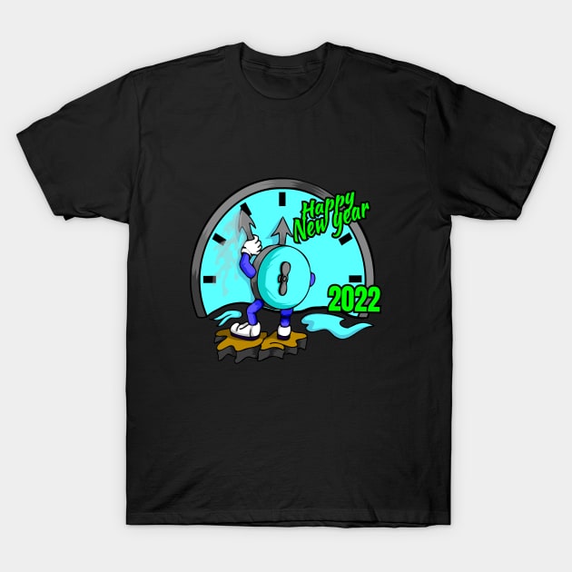 Happy new year 2022 clock T-Shirt by Arisix23